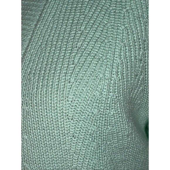 J. Jill Mint Green Cardigan Sweater Open Front MEDIUM TALL Longer Cotton EUC - Picture 5 of 14